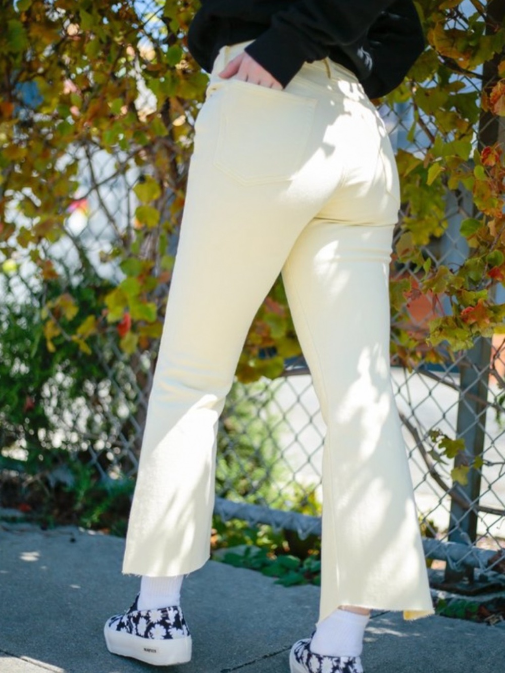 Etica micki crop flare jeans